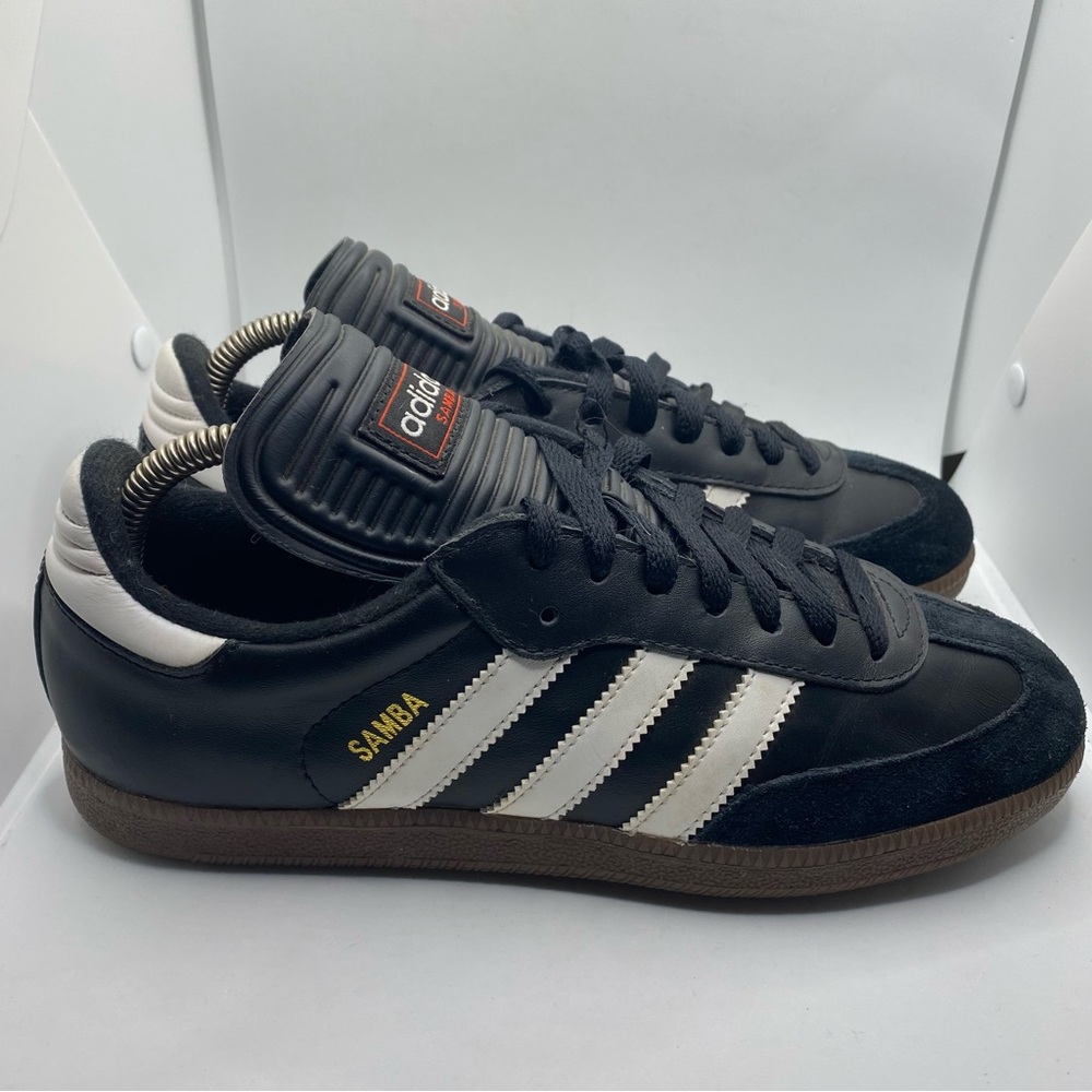 adidas Samba Black White Brown Athletic Shoes